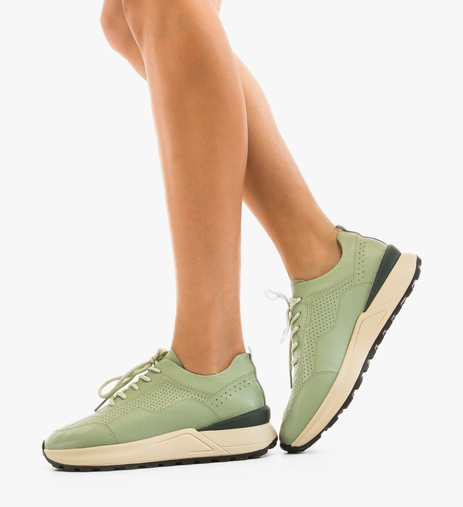 Sneakers Dama Tuyaa Verzi - Confort și Stil - imagine 3