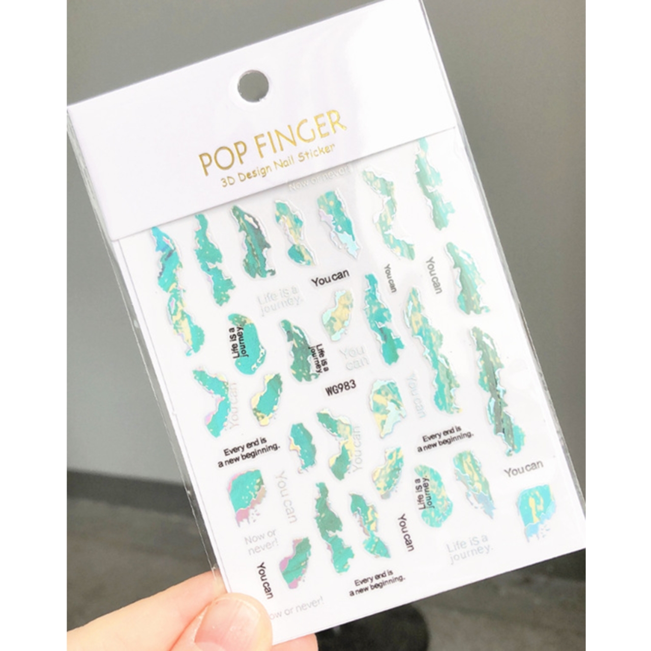 Abtibilduri Unghii Marquise Verde - Nail Art Ușor