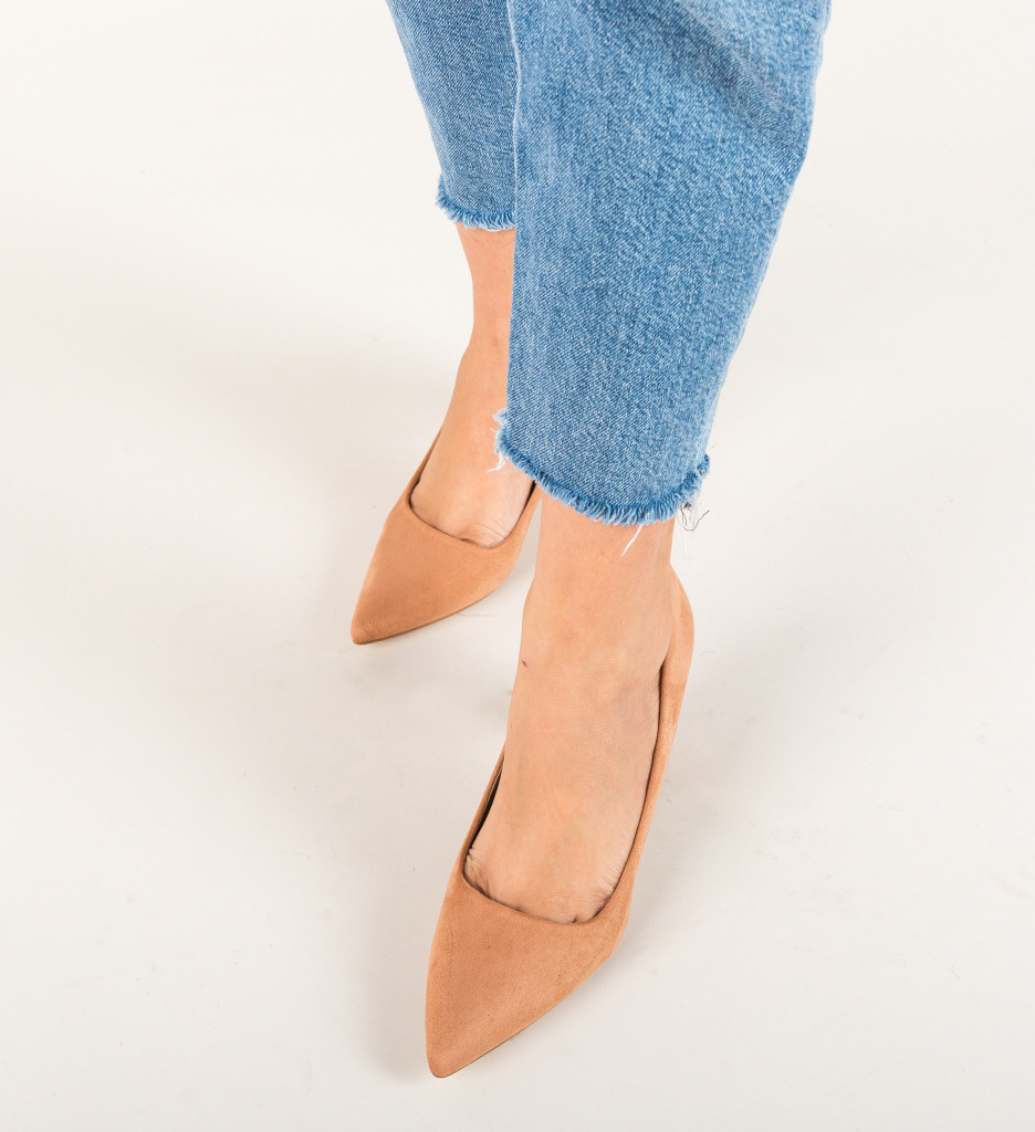 Pantofi Peonix Roz cu Toc Elegant | Stil Feminin - imagine 2
