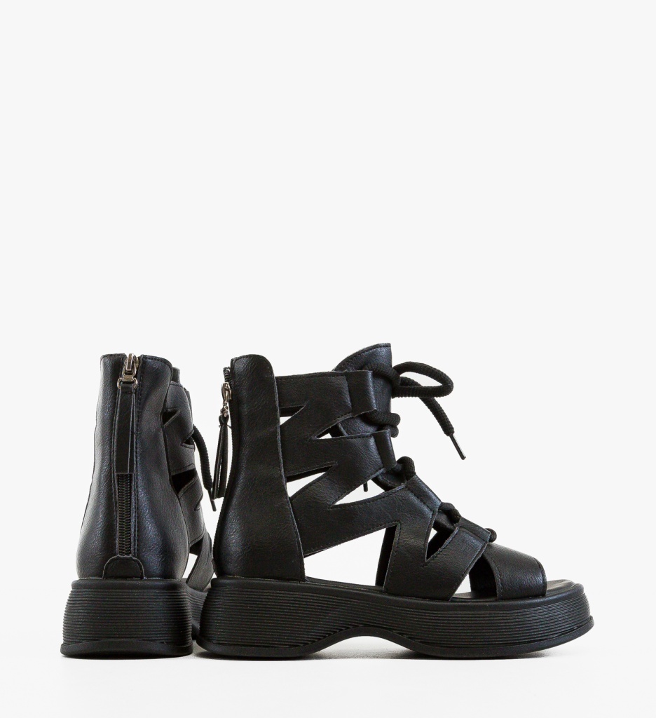 Sandale Dama Romulus Negre Elegante - imagine 4