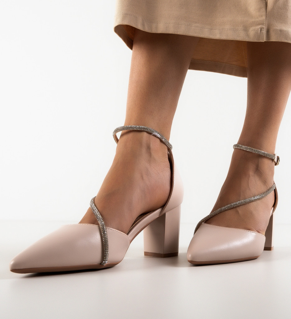 Pantofi cu Toc Zayat Bej - Eleganță și Stil - imagine 3