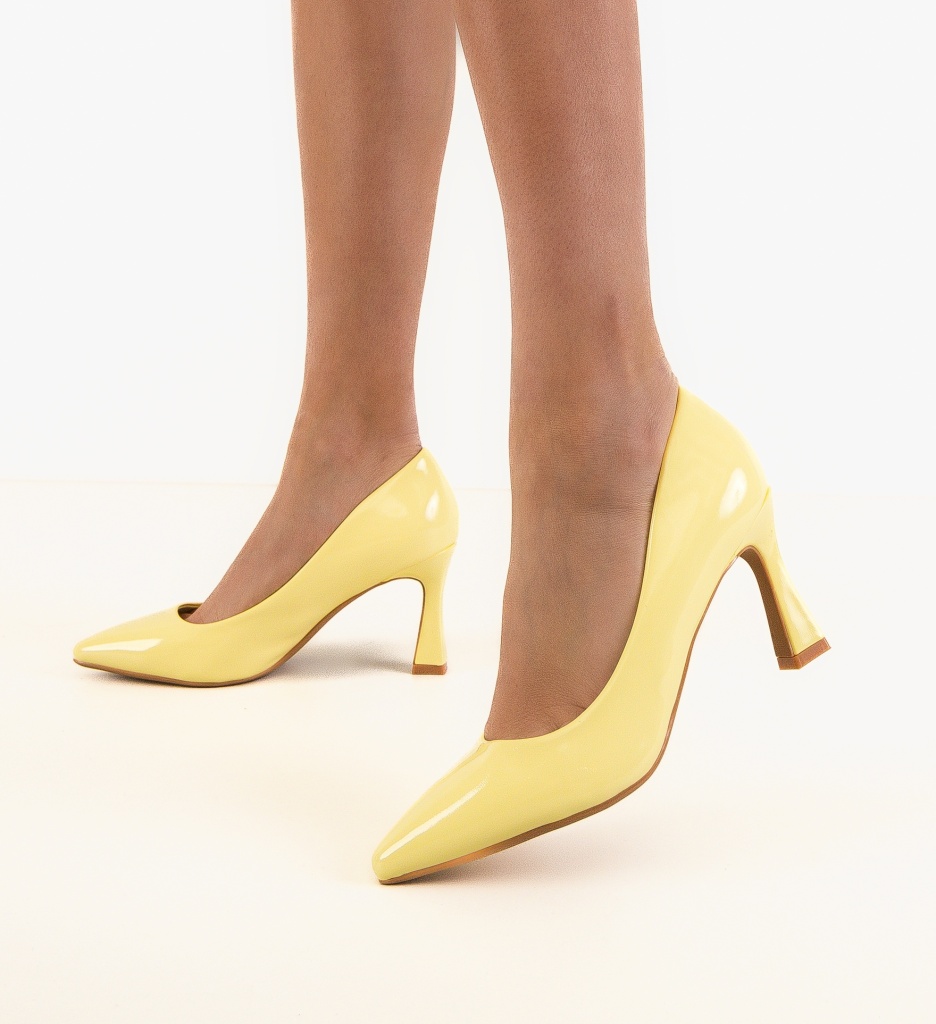 Pantofi Dama Tany Galbeni - Stil și Eleganță - imagine 3