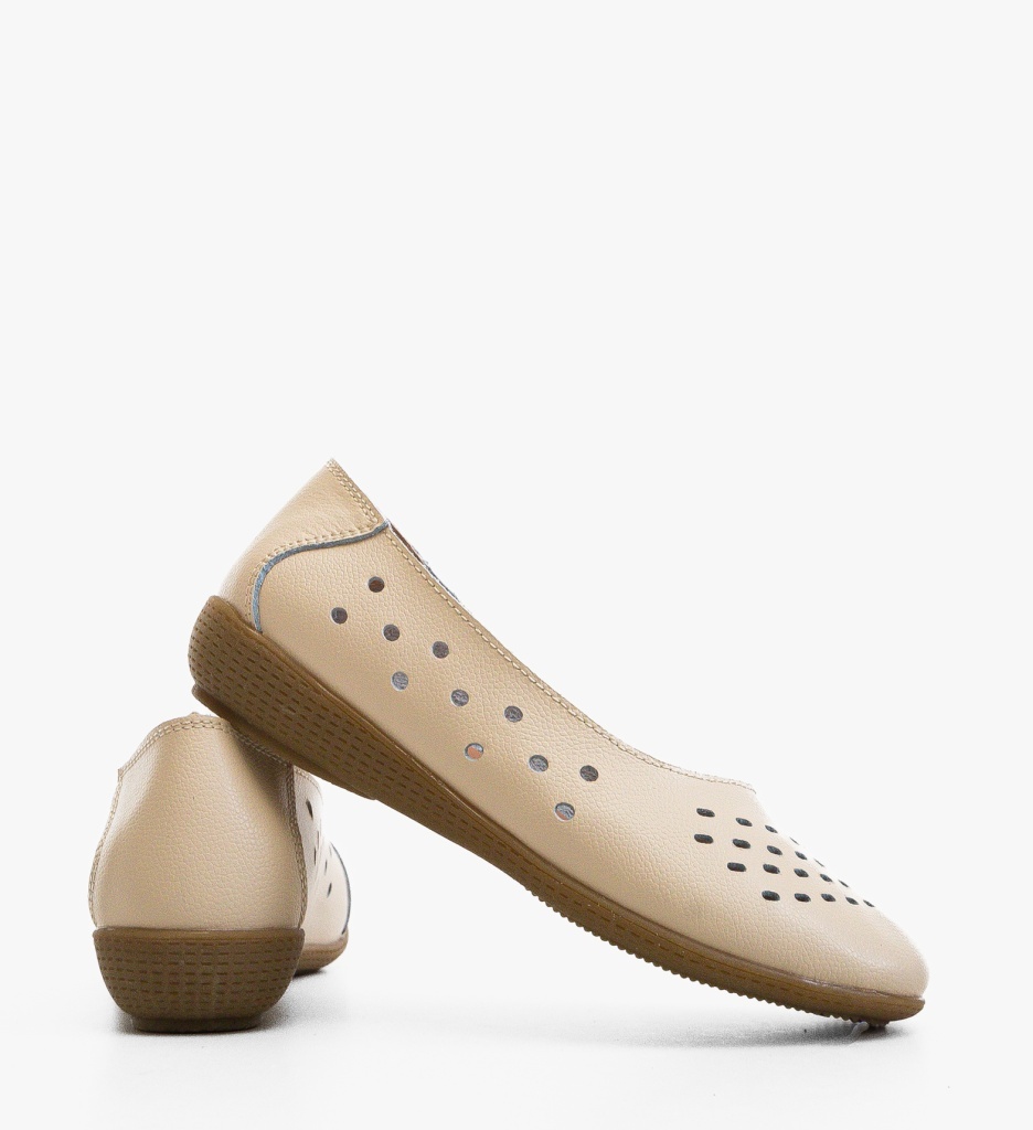 Balerini Dama Vanga Bej - Confort Casual - imagine 2