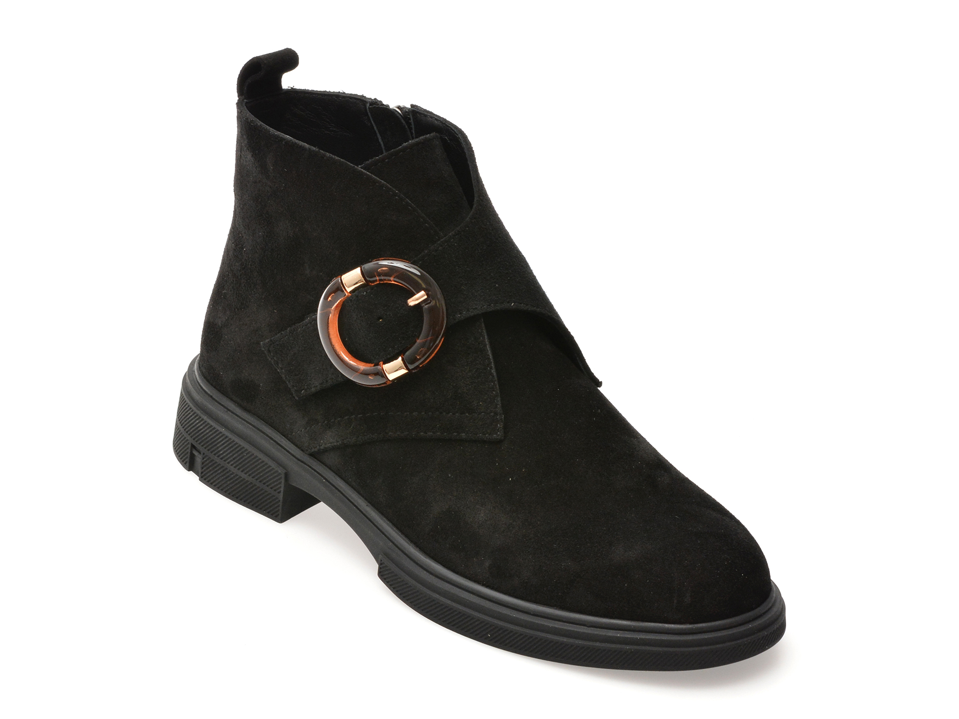 Ghete Epica Negre | Eleganță in Piele Intarsa