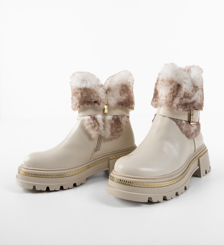 Ghete Dama Shelton Bej | Eleganta si Confort - imagine 4