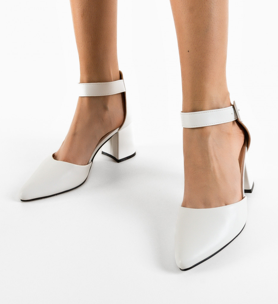 Pantofi Dama Avitus Albi | Eleganță Asigurată - imagine 2