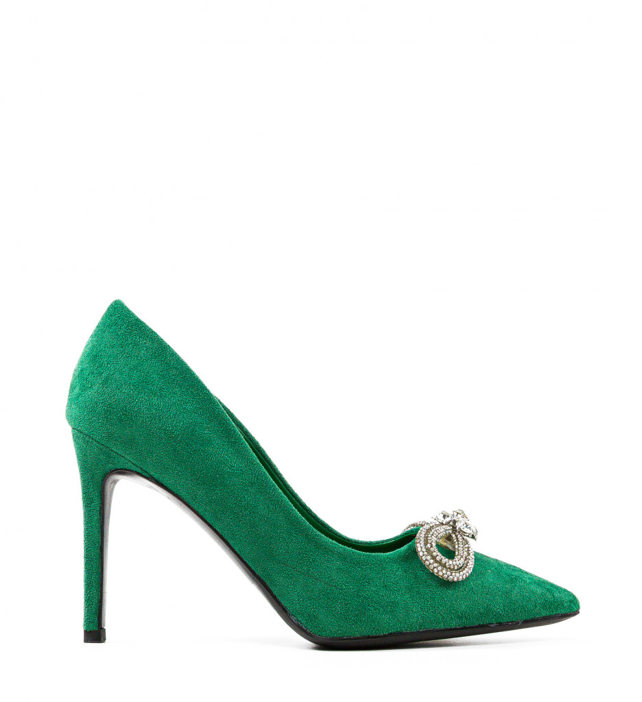 Pantofi cu Toc Chalk Verzi | Eleganță - imagine 4