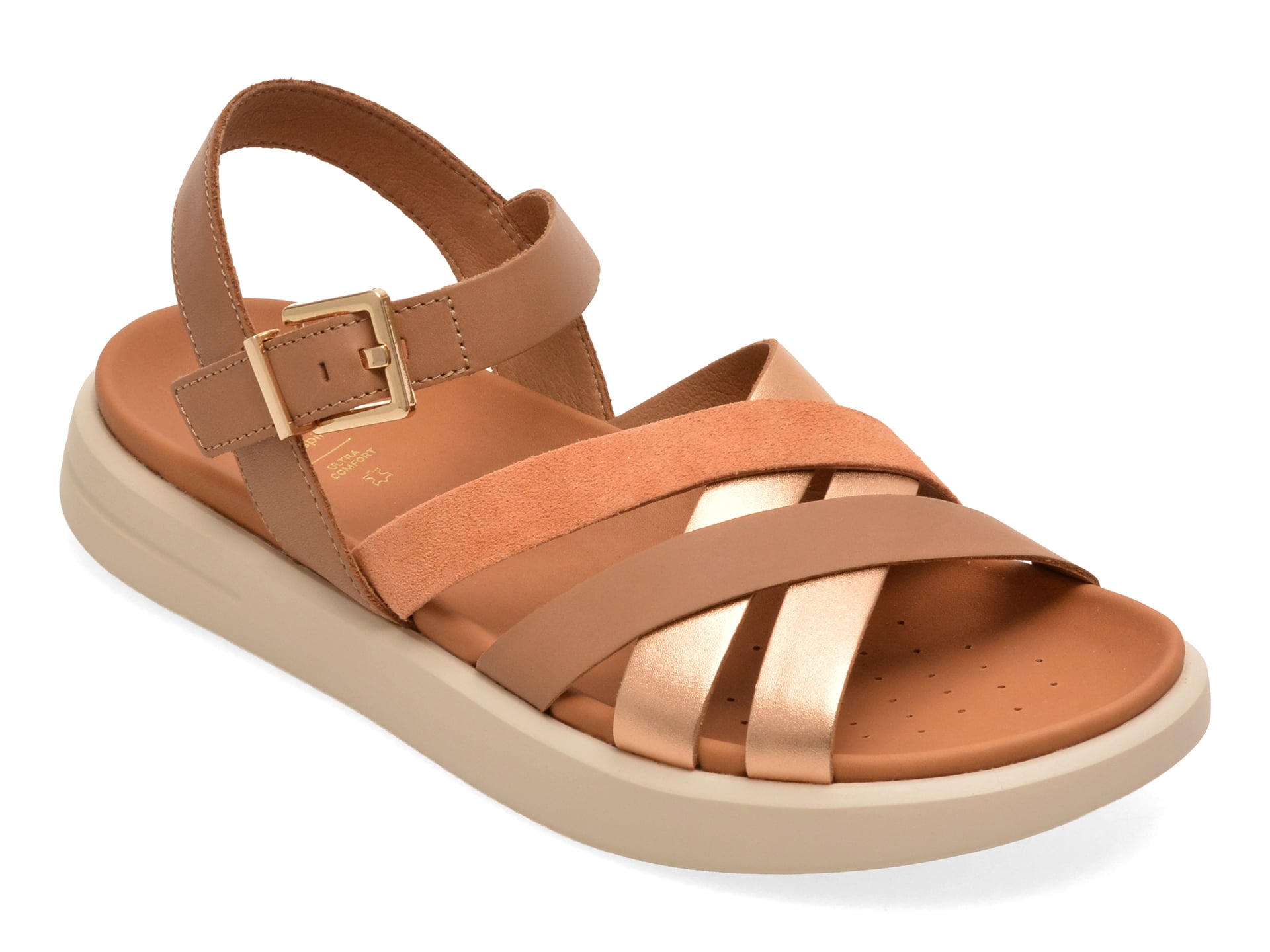 Sandale GEOX D35PAB Maro Piele Naturală