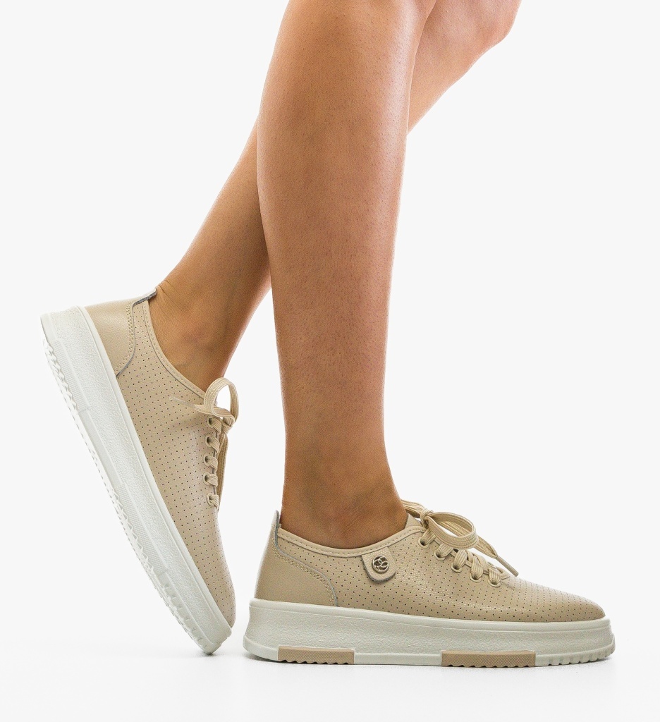 Pantofi Casual Ygrysha Bej | Confort & Stil - imagine 3