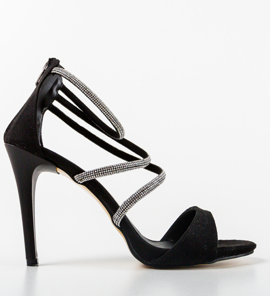 Sandale cu Toc Mitrei Negre - Eleganță și Stil - imagine 4