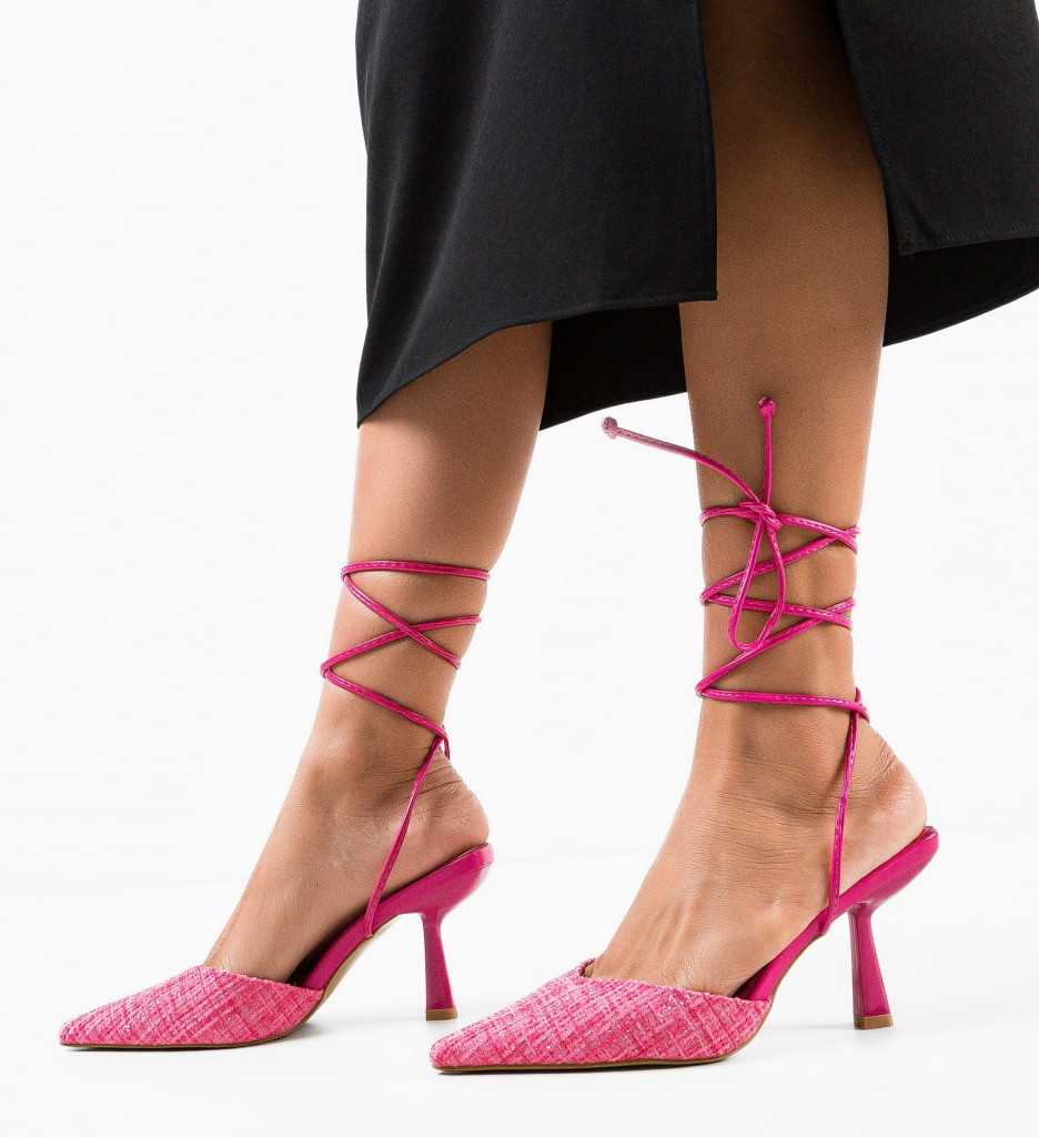 Pantofi Dama Steele Fuchsia cu Toc Elegant