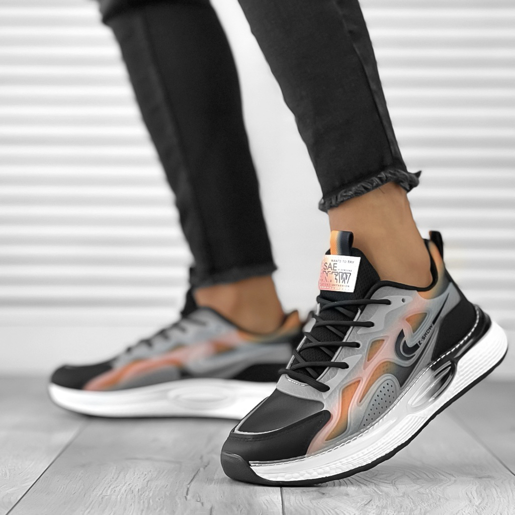Adidași Bărbați Casual Negri Piele Ecologică