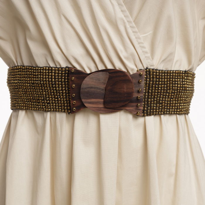 Curea Shopika cu Margelute Aurii | Elegantă și Confortabilă