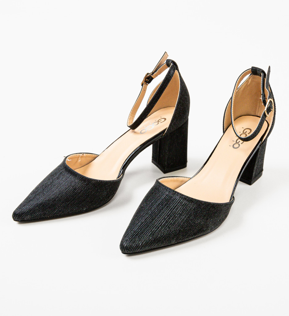 Pantofi Sedef Negri cu Toc - Eleganță Asigurată - imagine 5