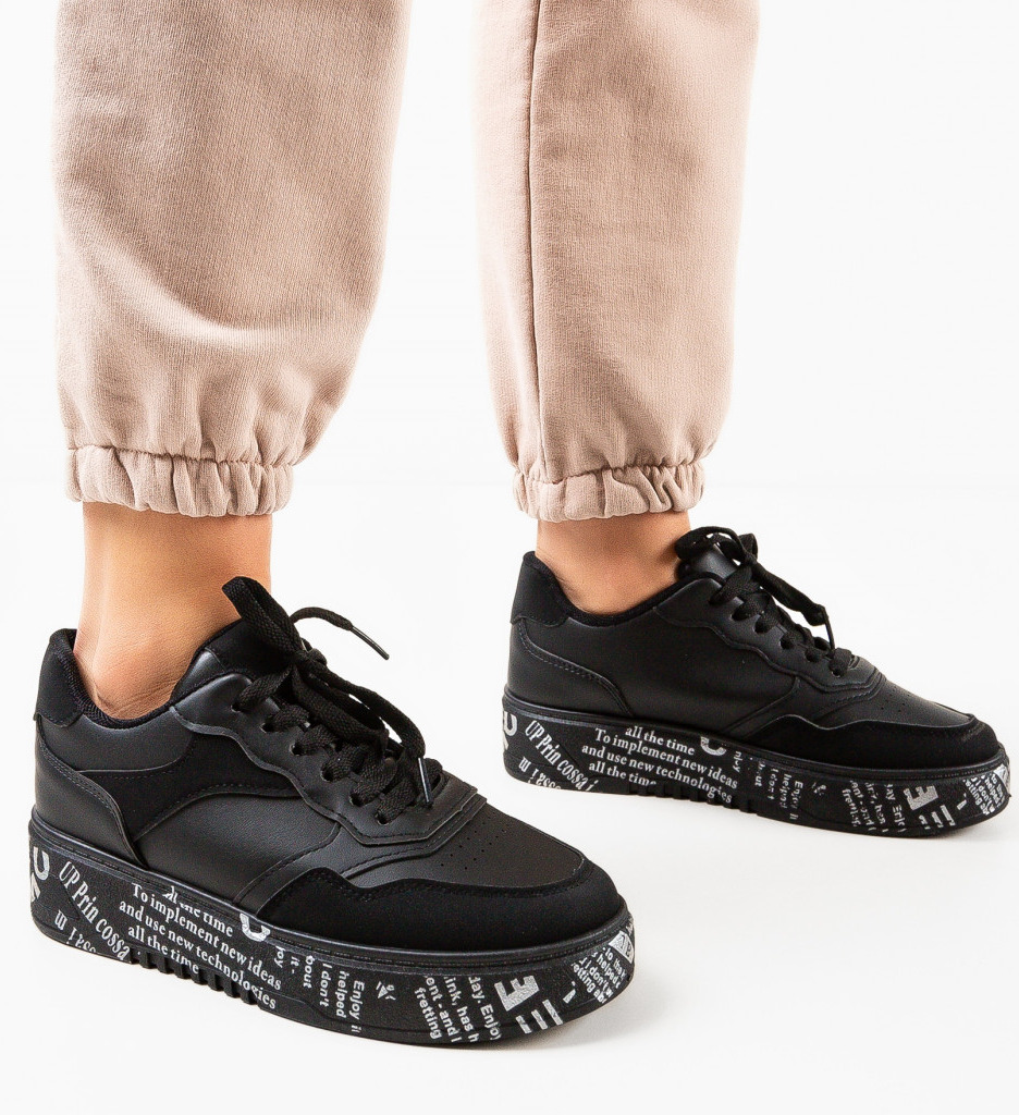 Sneakers Dama Diaz Negri | Stil Urban si Confort - imagine 3