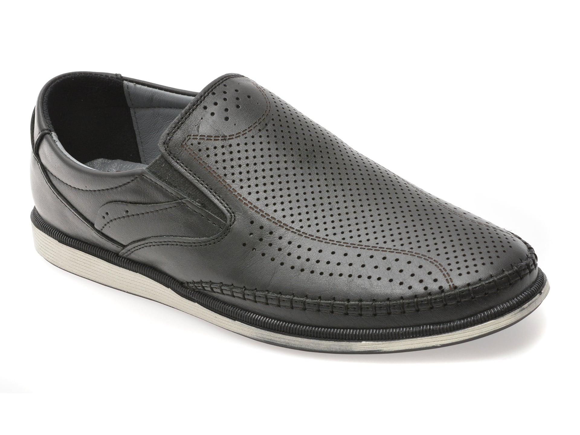 Pantofi Bite The Bullet negri din piele naturală