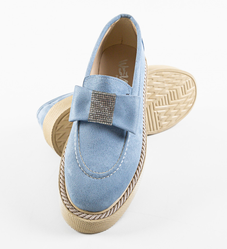 Pantofi Casual Sofia Albastri | Confort & Stil Zilnic - imagine 6