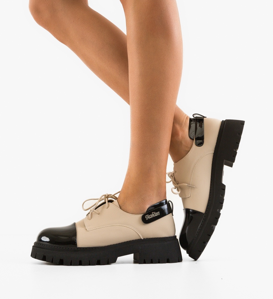 Pantofi Casual Dama Luiza Bej | Confort & Stil - imagine 9