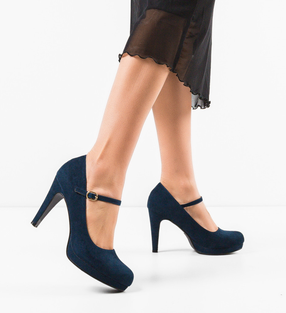 Pantofi Dama Ajano Bleumarin Eleganți