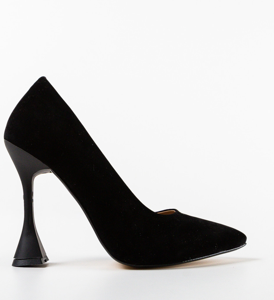 Pantofi Dama Lavek Negri cu Toc Eleganți - imagine 5