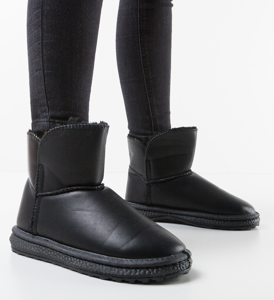 Cizme Tip UGG Negre | Confort și Eleganță - imagine 3