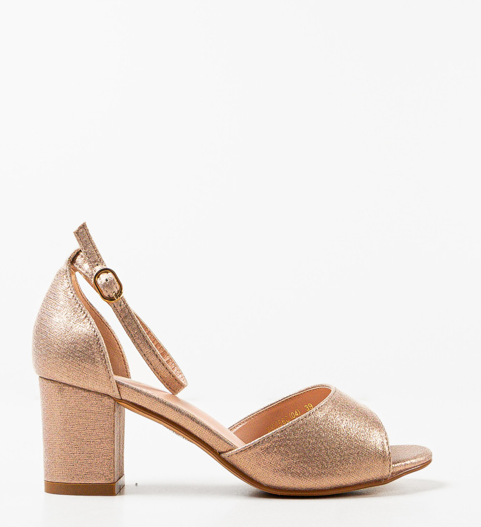 Sandale Bride Aurii cu Toc Elegant - Stil Premium - imagine 5