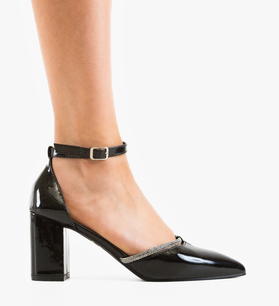 Pantofi dama cu toc Delores Negri | Eleganță și Stil - imagine 6