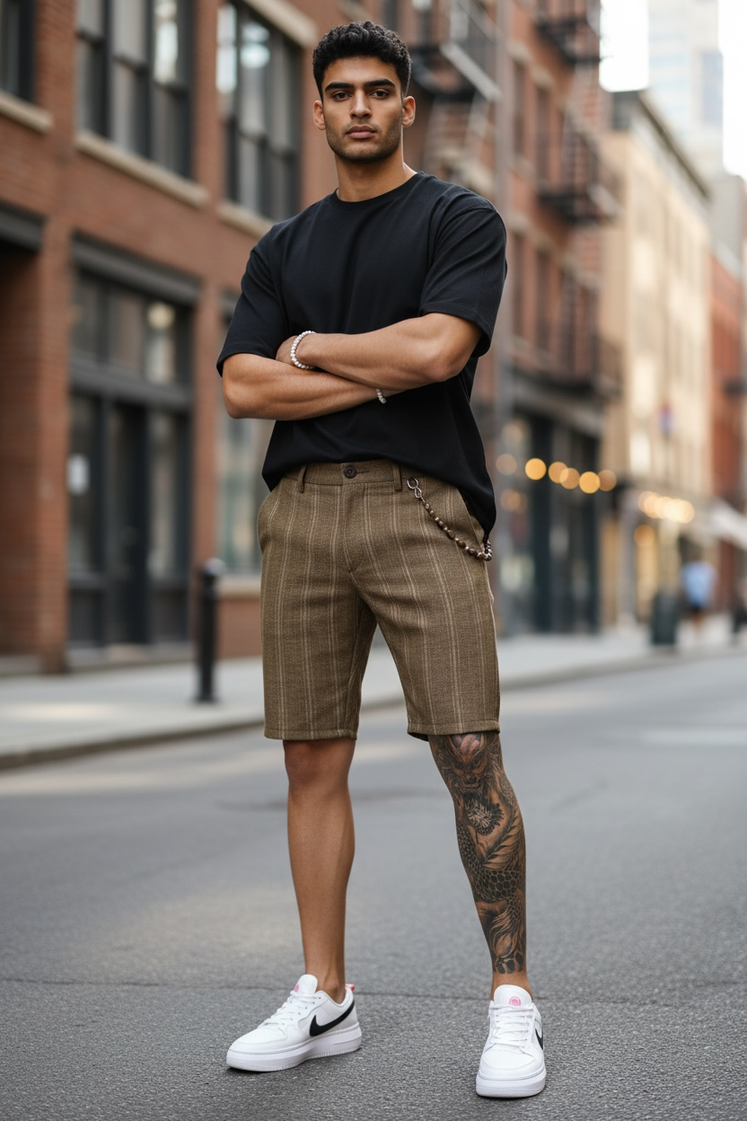 Pantaloni Scurți Casual cu Imprimeu - Confort & Stil - imagine 2
