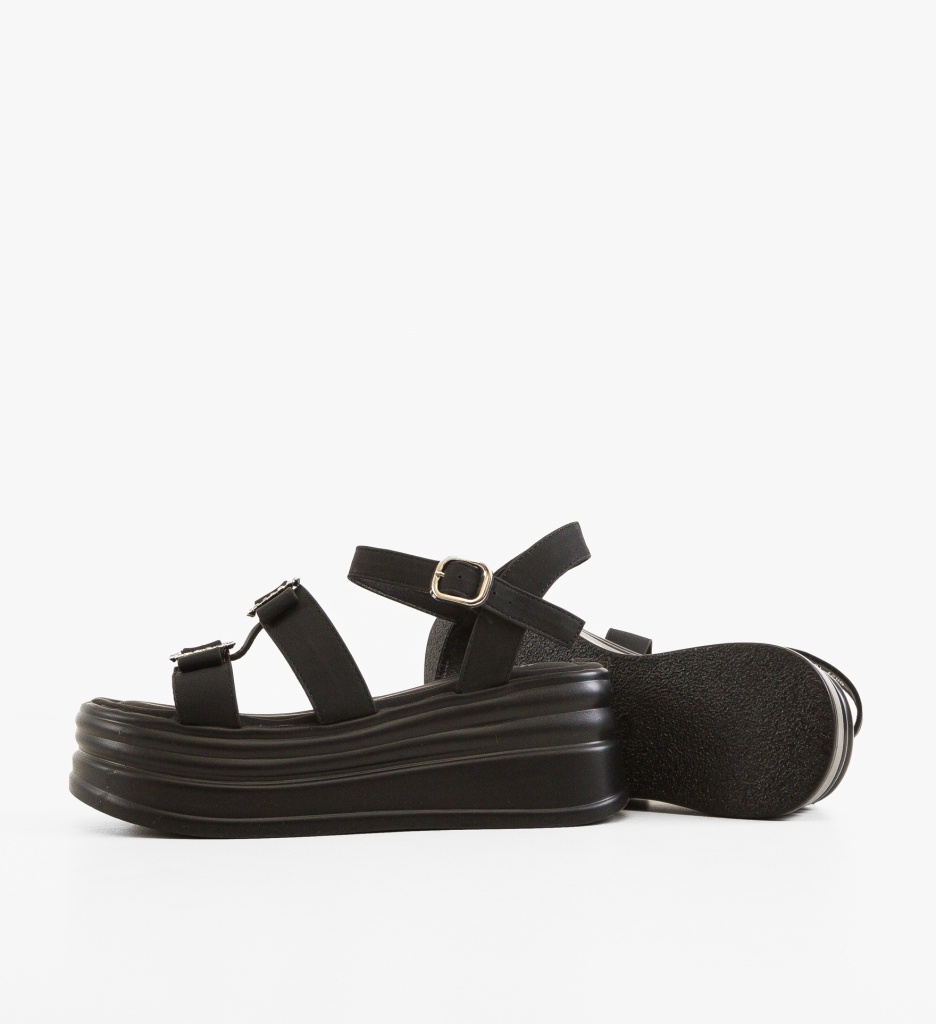 Sandale Dama Factosa Negre | Eleganta Varatica - imagine 5