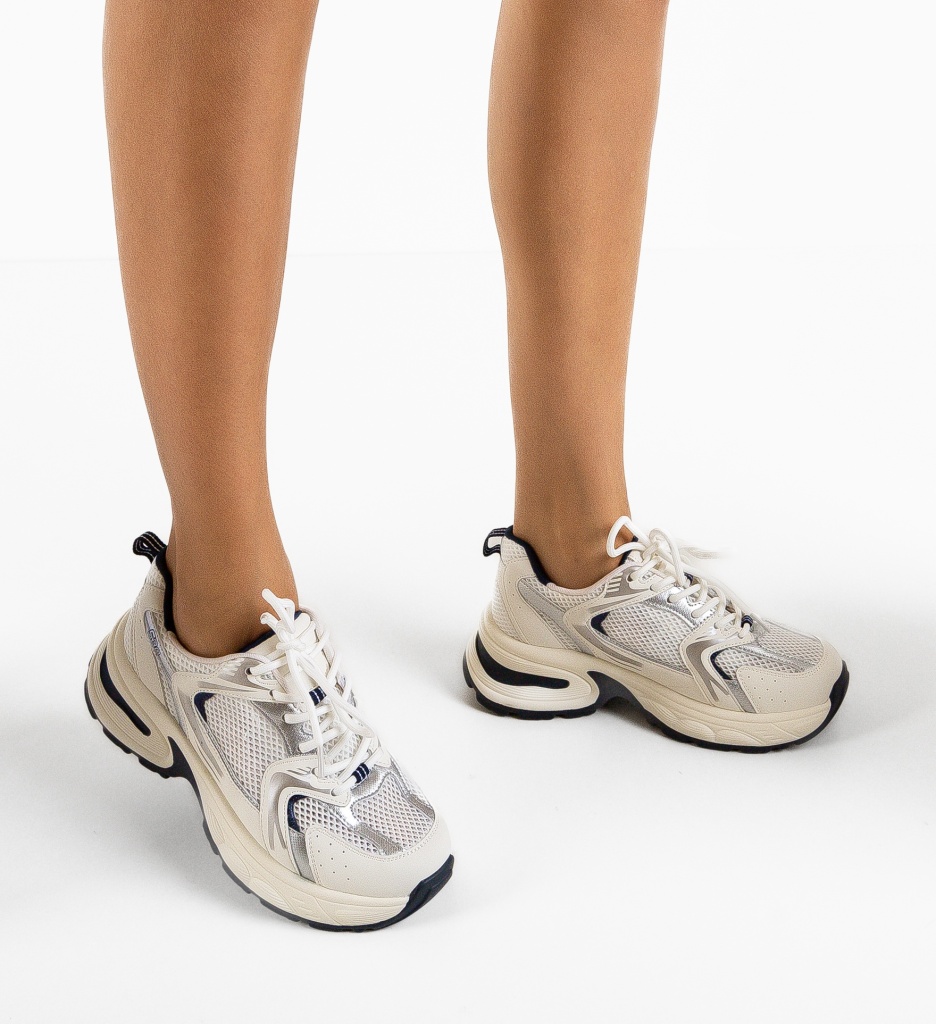 Sneakers Dama Floriza Albi 2 | Confort și Stil