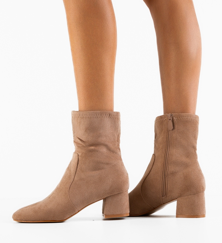 Botine Dama Ismael Khaki - Stil si Confort - imagine 3