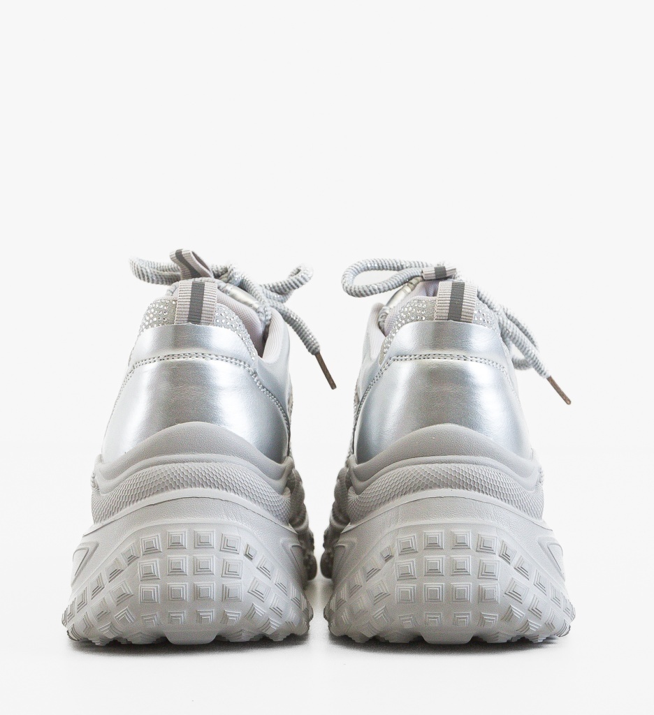Sneakers Dama Zerra Argintii - Stil și Confort Sport - imagine 4