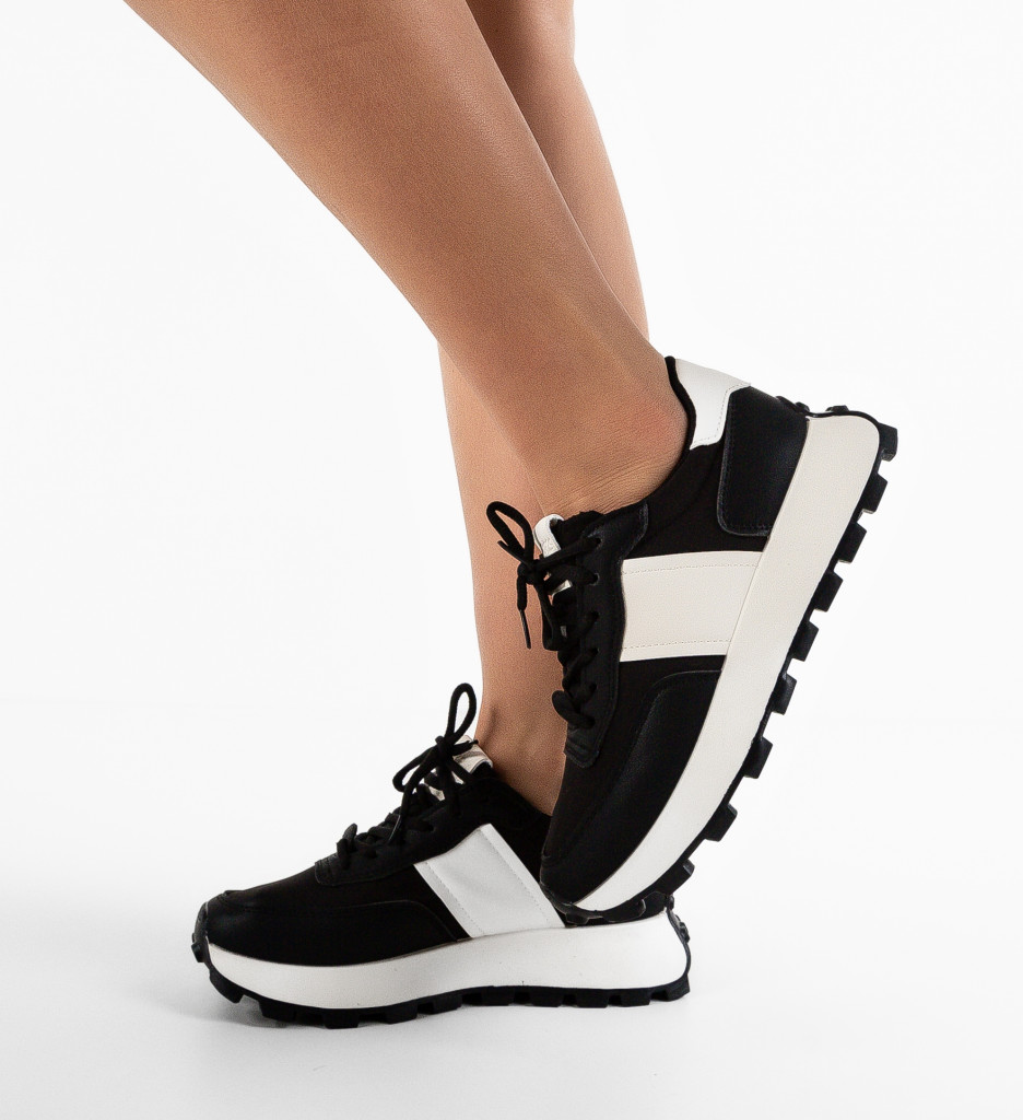 Sneakers Dama Feytong Negri | Confort și Stil - imagine 2