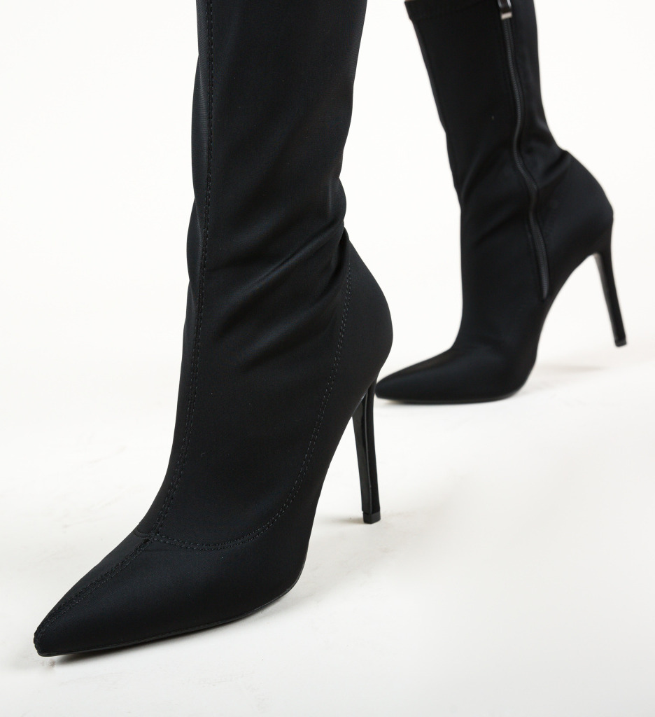 Botine Hugo Negre Depurtat - Eleganță Premium - imagine 5