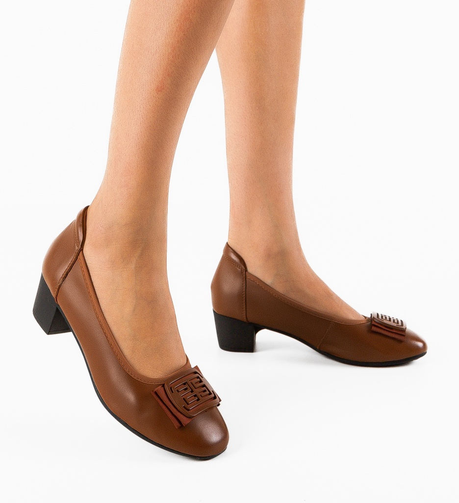 Pantofi Dama Bobbi Camel - Eleganță Supremă - imagine 2
