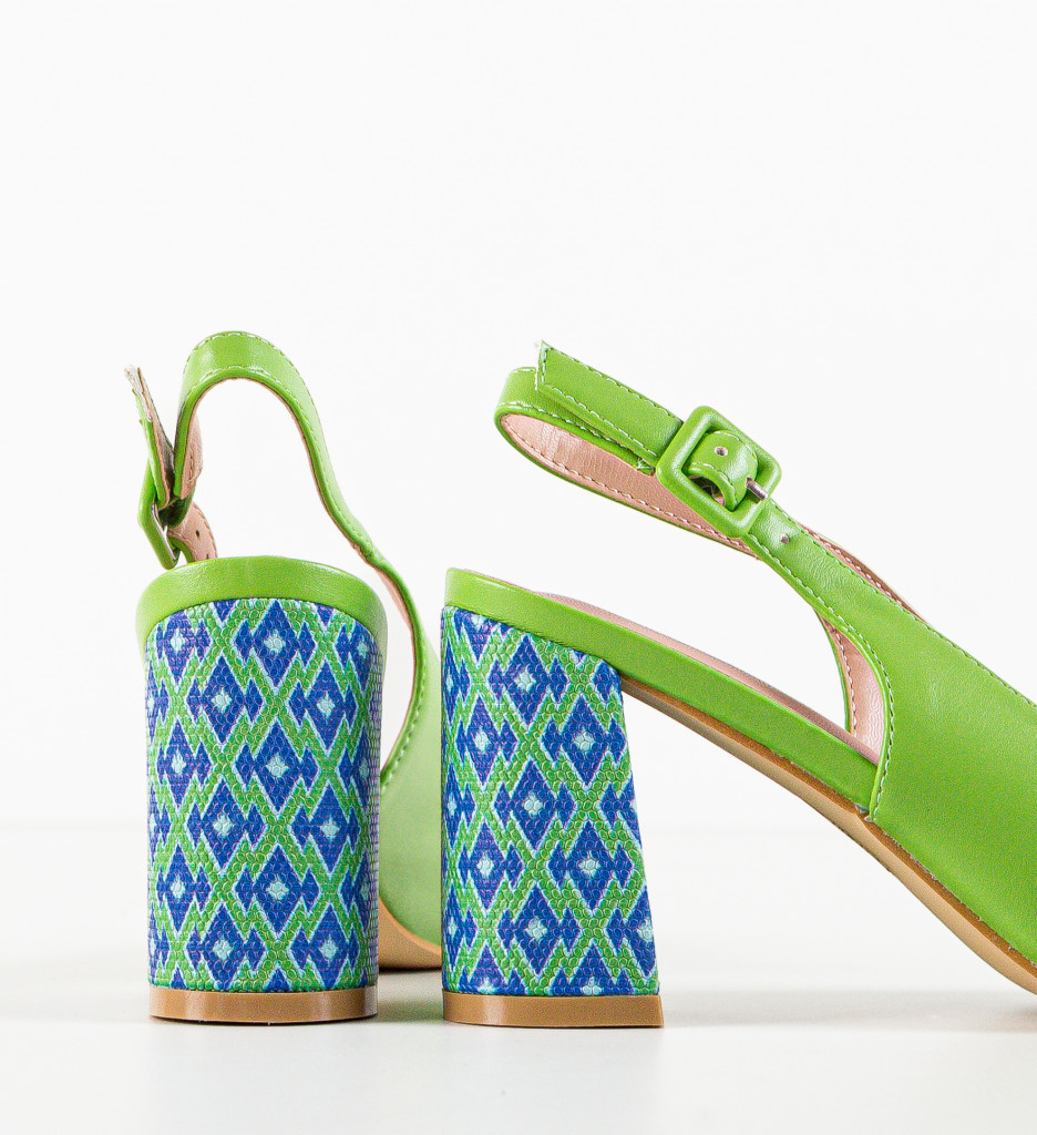Pantofi Rafda Verzi cu Toc | Eleganță Asigurată - imagine 8