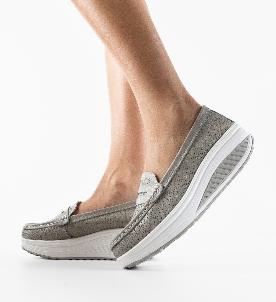 Pantofi Fyrya Gri Casual | Confort și Stil - imagine 2