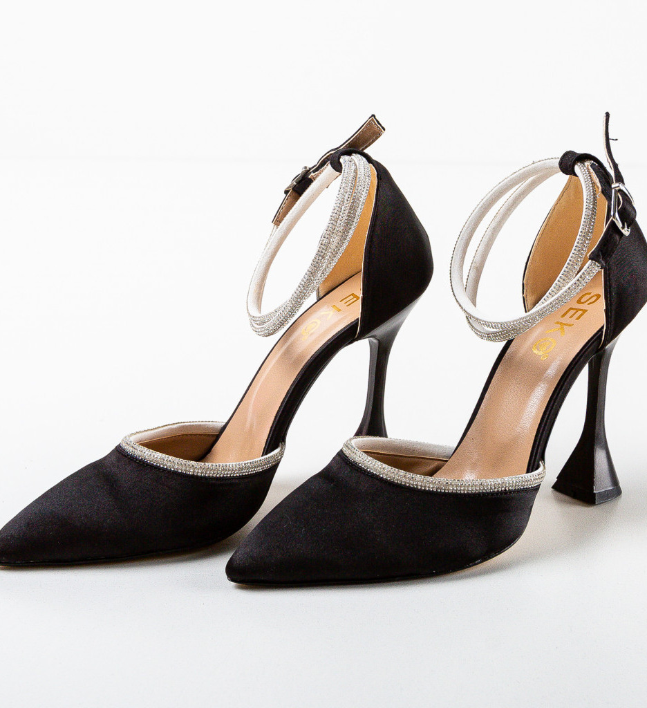 Pantofi Dama Shug Negri cu Toc Elegant - imagine 7