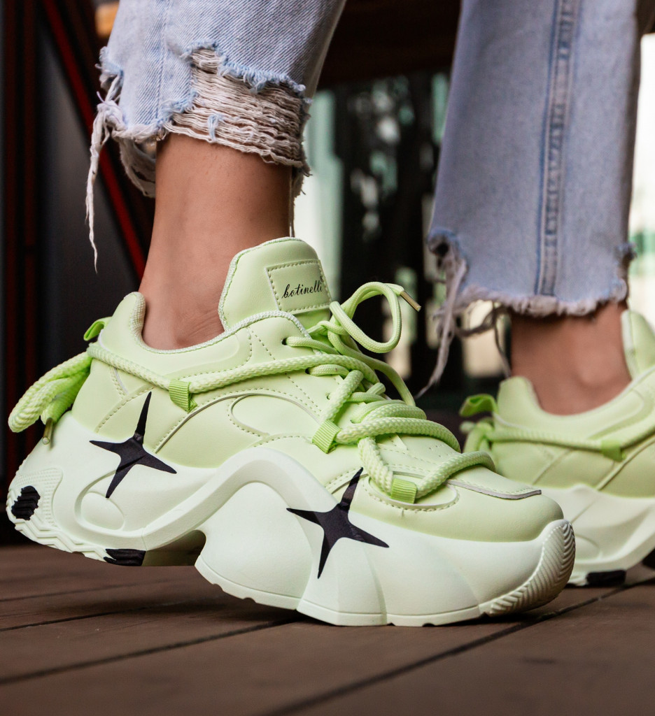 Staruye Sneakers Dama Verzi | Stil Modern