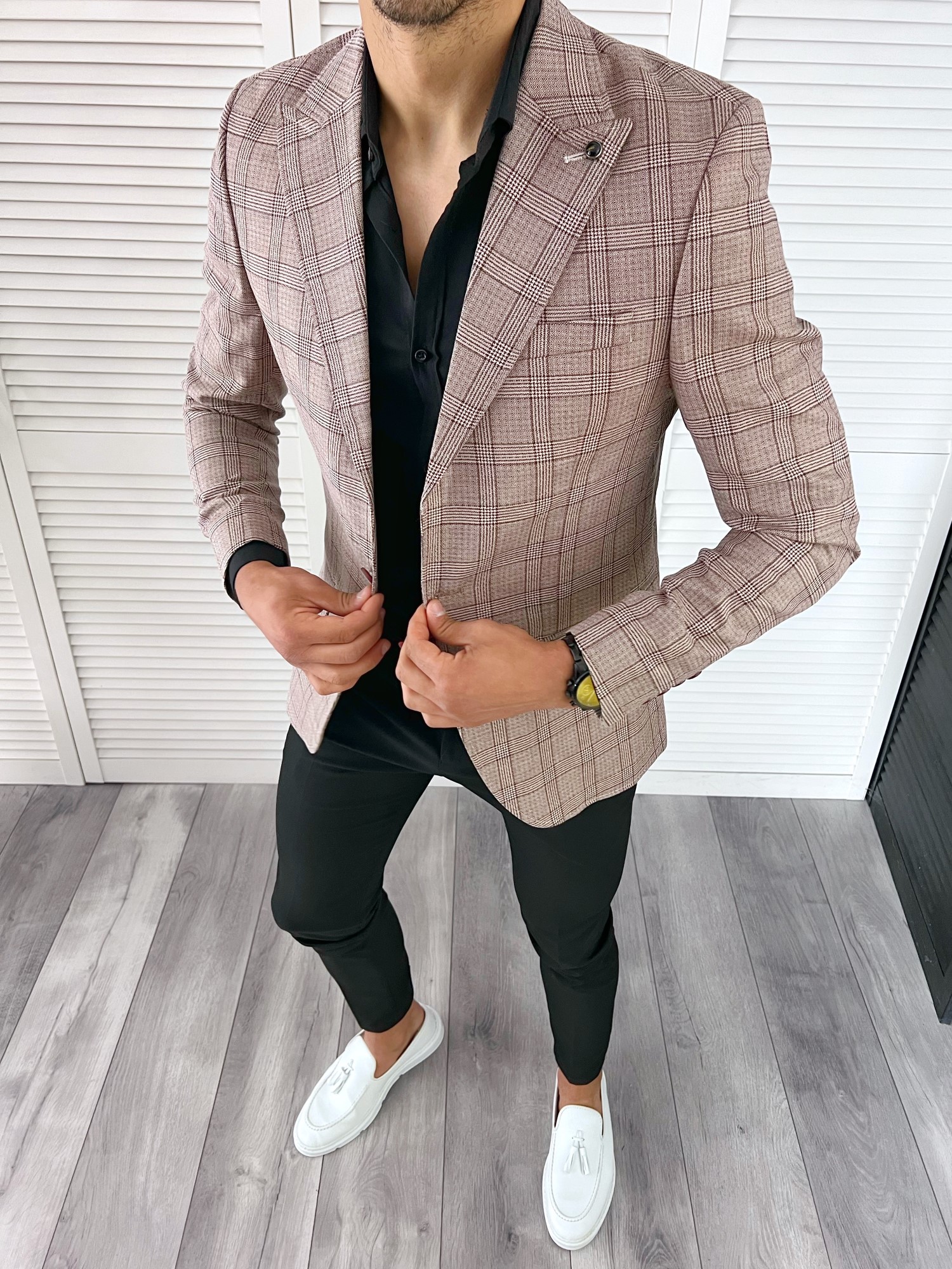 Sacou Barbati Slim Fit în Carouri | Elegant