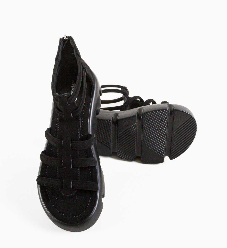 Sandale Dama Rabat Negre - Eleganță și Confort - imagine 5