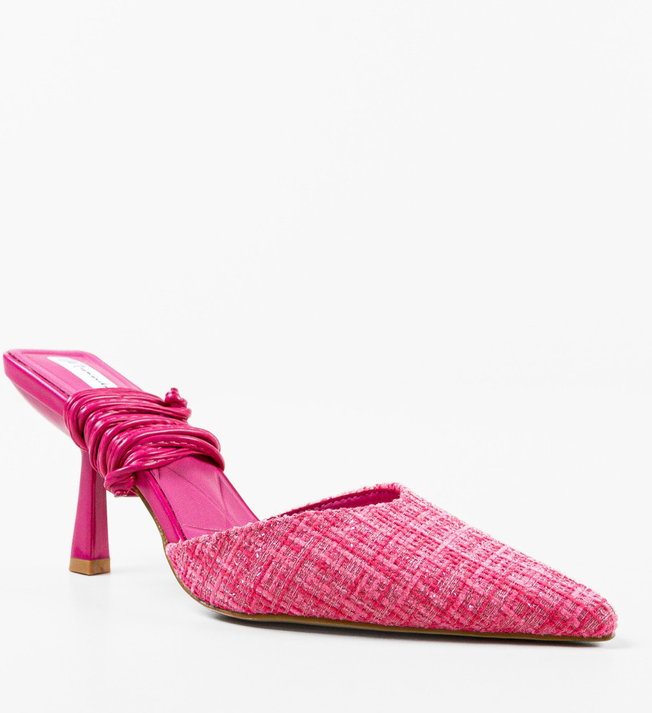 Pantofi Dama Steele Fuchsia cu Toc Elegant - imagine 6
