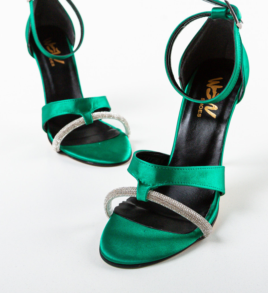 Sandale Krause Verzi cu Toc Elegante - imagine 6