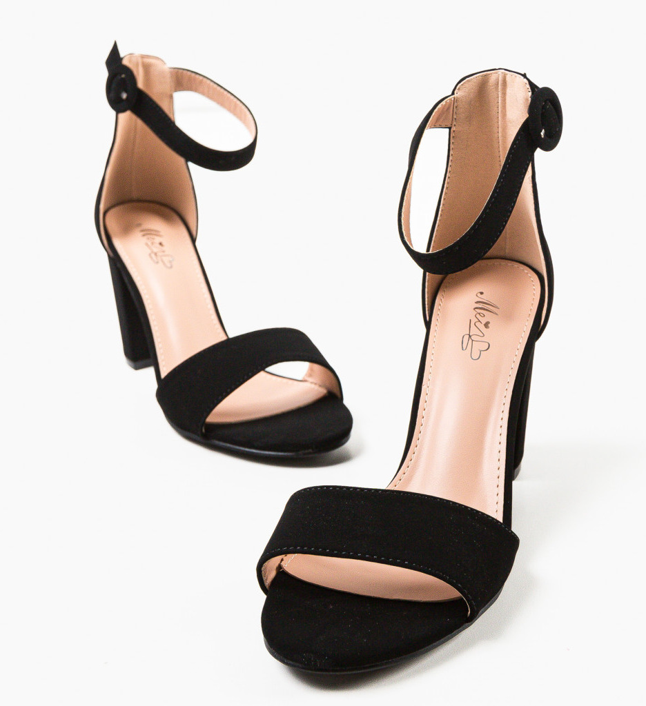 Sandale cu Toc Allew Negre - Eleganță și Stil - imagine 5