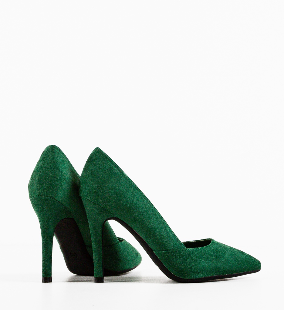 Pantofi dama Araj Verzi cu Toc Elegant - imagine 6