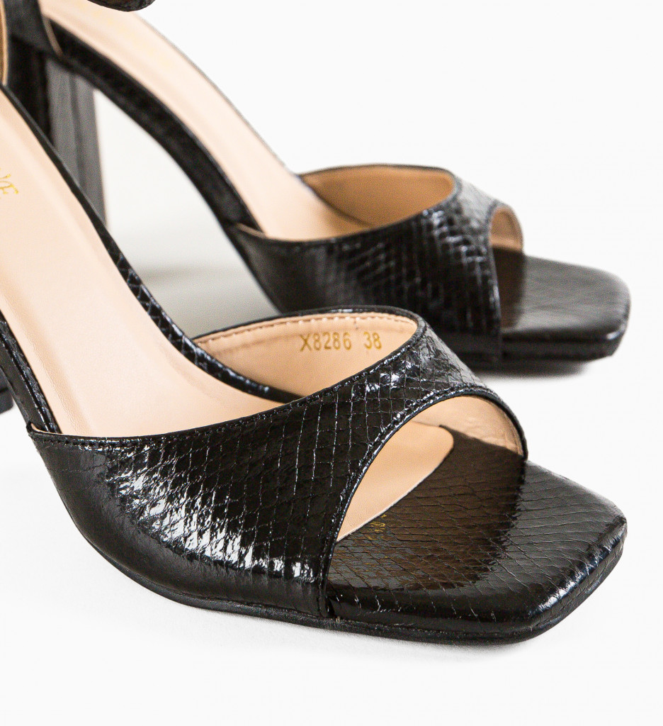 Sandale cu Toc King Negre | Eleganță și Stil - imagine 13