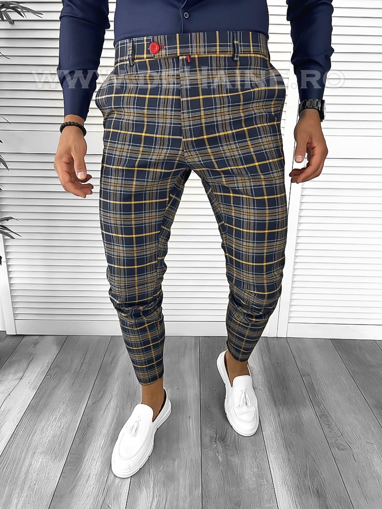 Pantaloni Barbati Eleganti Carouri | Stil Office