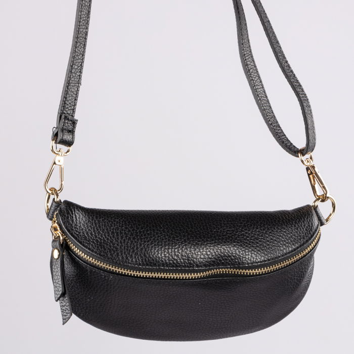 Borseta Piele Naturală Neagră | Shopika