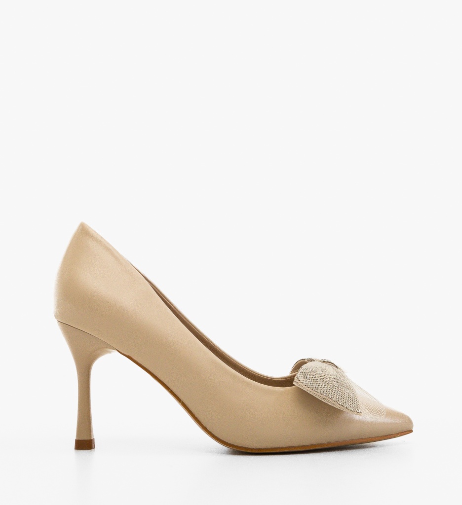 Pantofi Bylay Bej cu Toc | Eleganță Asigurată - imagine 5