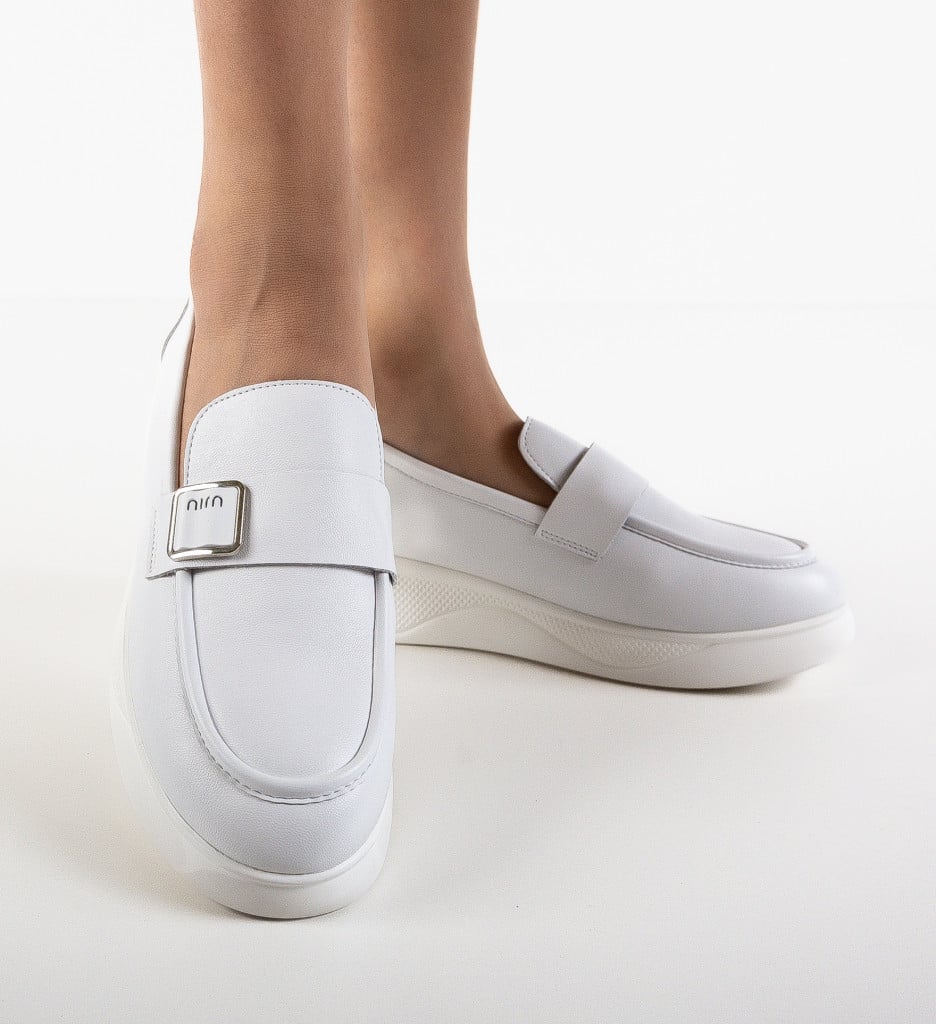 Pantofi Casual Catlyn Albi - Confort și Stil - imagine 5